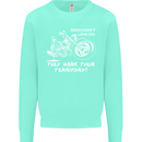 Leak Oil Motorcycle Motorbike Biker Mens Sweatshirt Jumper Peppermint