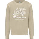 Leak Oil Motorcycle Motorbike Biker Mens Sweatshirt Jumper Sand