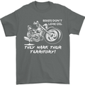 Leak Oil Motorcycle Motorbike Biker Mens T-Shirt Cotton Gildan Charcoal