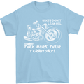 Leak Oil Motorcycle Motorbike Biker Mens T-Shirt Cotton Gildan Light Blue