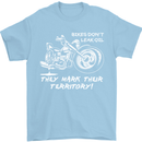 Leak Oil Motorcycle Motorbike Biker Mens T-Shirt Cotton Gildan Light Blue