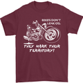 Leak Oil Motorcycle Motorbike Biker Mens T-Shirt Cotton Gildan Maroon