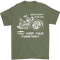 Leak Oil Motorcycle Motorbike Biker Mens T-Shirt Cotton Gildan Military Green