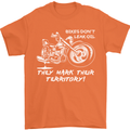 Leak Oil Motorcycle Motorbike Biker Mens T-Shirt Cotton Gildan Orange