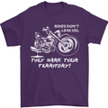 Leak Oil Motorcycle Motorbike Biker Mens T-Shirt Cotton Gildan Purple