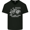 Leak Oil Motorcycle Motorbike Biker Mens V-Neck Cotton T-Shirt Black