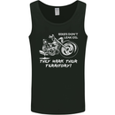 Leak Oil Motorcycle Motorbike Biker Mens Vest Tank Top Black