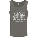 Leak Oil Motorcycle Motorbike Biker Mens Vest Tank Top Charcoal