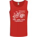 Leak Oil Motorcycle Motorbike Biker Mens Vest Tank Top Red
