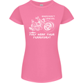 Leak Oil Motorcycle Motorbike Biker Womens Petite Cut T-Shirt Azalea