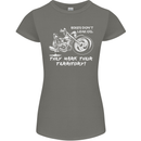 Leak Oil Motorcycle Motorbike Biker Womens Petite Cut T-Shirt Charcoal
