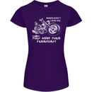 Leak Oil Motorcycle Motorbike Biker Womens Petite Cut T-Shirt Purple
