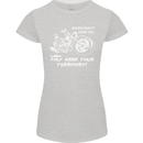 Leak Oil Motorcycle Motorbike Biker Womens Petite Cut T-Shirt Sports Grey