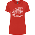 Leak Oil Motorcycle Motorbike Biker Womens Wider Cut T-Shirt Red