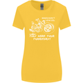 Leak Oil Motorcycle Motorbike Biker Womens Wider Cut T-Shirt Yellow