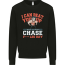 Leg Day Gym Funny Training Top Bodybuilding Mens Sweatshirt Jumper Black