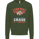 Leg Day Gym Funny Training Top Bodybuilding Mens Sweatshirt Jumper Forest Green