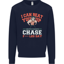 Leg Day Gym Funny Training Top Bodybuilding Mens Sweatshirt Jumper Navy Blue