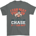 Leg Day Gym Funny Training Top Bodybuilding Mens T-Shirt Cotton Gildan Charcoal