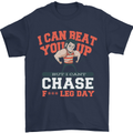 Leg Day Gym Funny Training Top Bodybuilding Mens T-Shirt Cotton Gildan Navy Blue