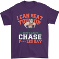 Leg Day Gym Funny Training Top Bodybuilding Mens T-Shirt Cotton Gildan Purple
