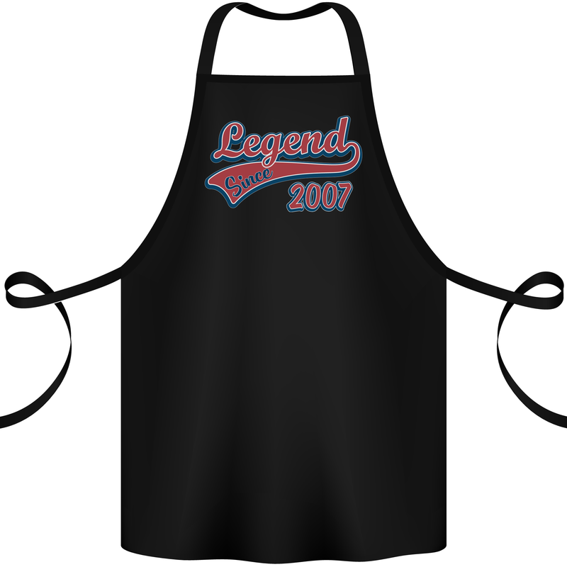Legend Since 16th Birthday 2007 Cotton Apron 100% Organic Black