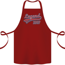 Legend Since 16th Birthday 2007 Cotton Apron 100% Organic Maroon