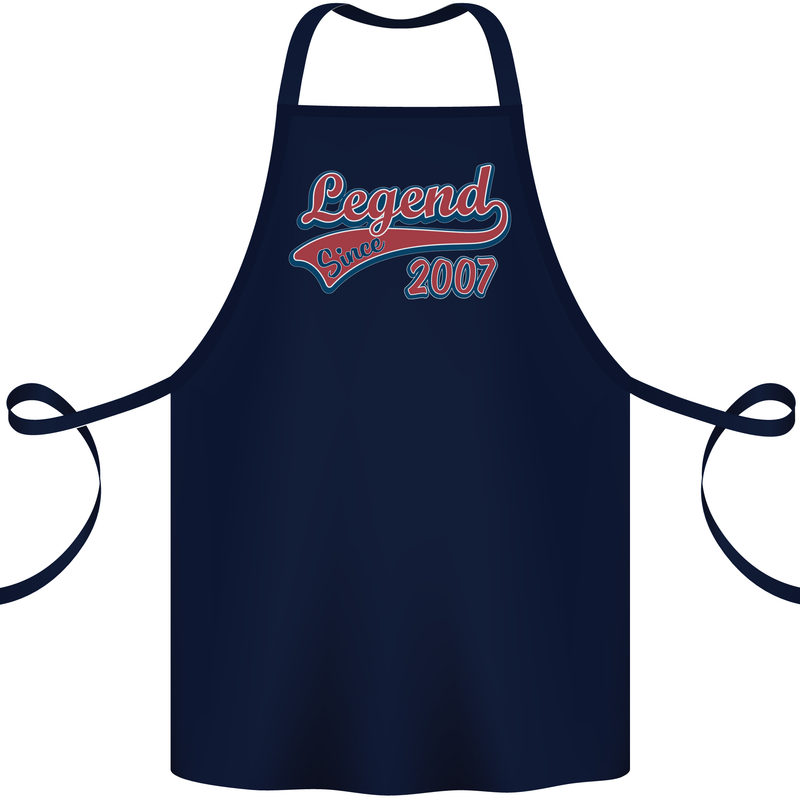 Legend Since 16th Birthday 2007 Cotton Apron 100% Organic Navy Blue