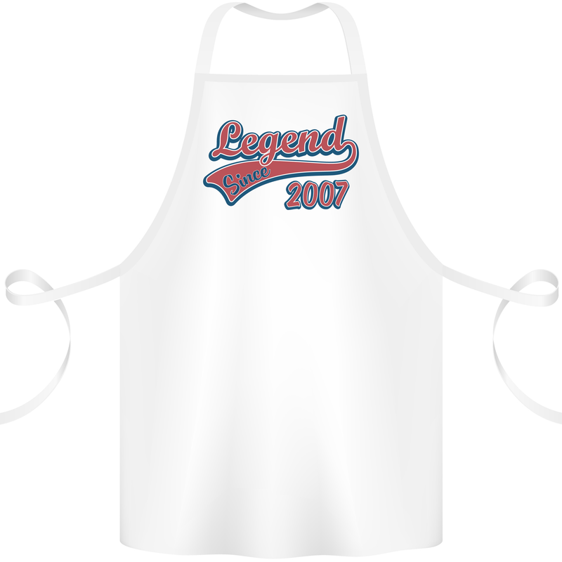 Legend Since 16th Birthday 2007 Cotton Apron 100% Organic White