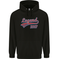 Legend Since 16th Birthday 2007 Mens 80% Cotton Hoodie Black