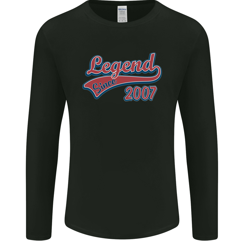 Legend Since 16th Birthday 2007 Mens Long Sleeve T-Shirt Black