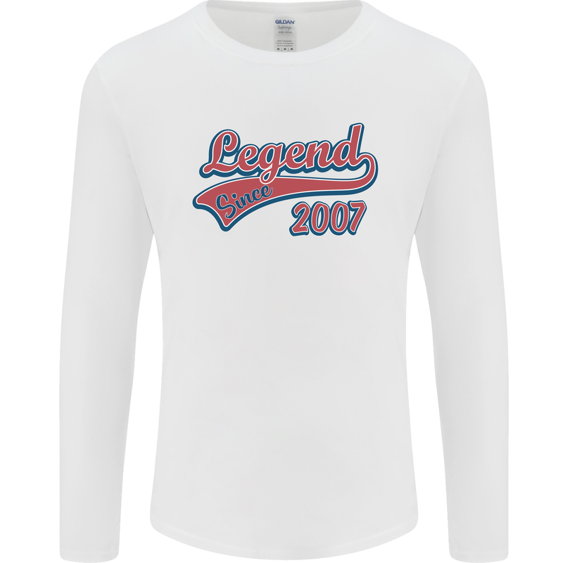 Legend Since 16th Birthday 2007 Mens Long Sleeve T-Shirt White