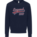 Legend Since 16th Birthday 2007 Mens Sweatshirt Jumper Navy Blue