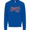 Legend Since 16th Birthday 2007 Mens Sweatshirt Jumper Royal Blue