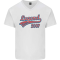 Legend Since 16th Birthday 2007 Mens V-Neck Cotton T-Shirt White