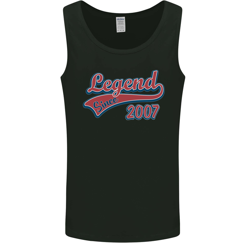 Legend Since 16th Birthday 2007 Mens Vest Tank Top Black