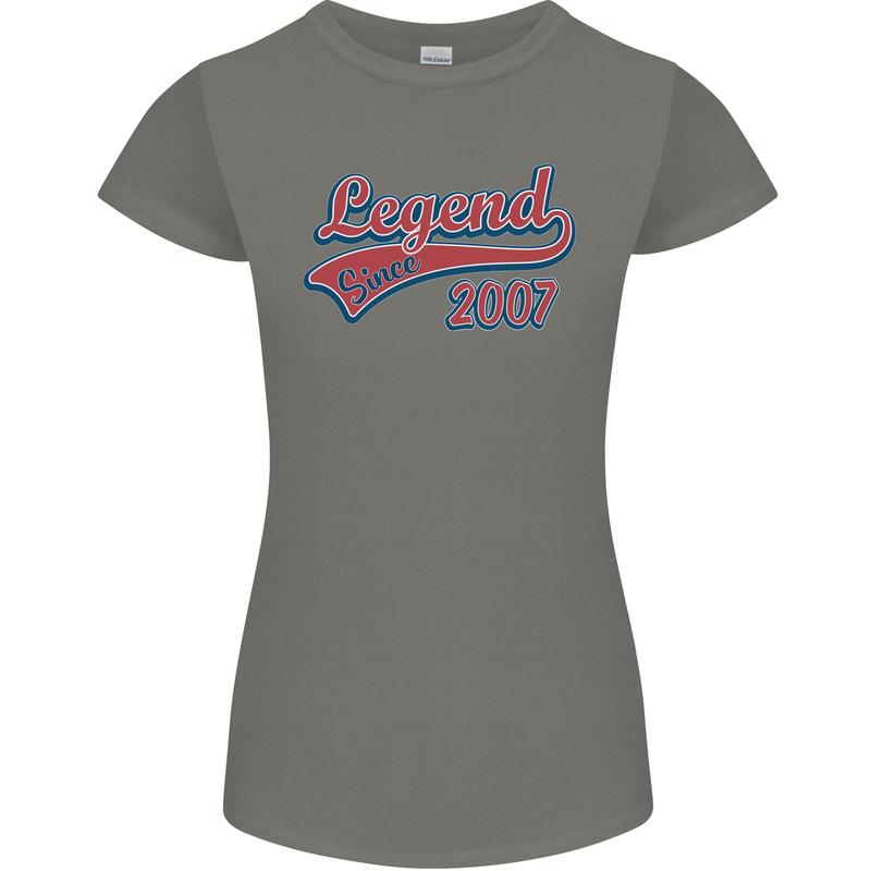 Legend Since 16th Birthday 2007 Womens Petite Cut T-Shirt Charcoal
