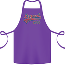 Legend Since 17th Birthday 2006 Cotton Apron 100% Organic Purple