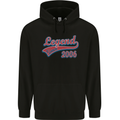 Legend Since 17th Birthday 2006 Mens 80% Cotton Hoodie Black