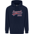Legend Since 17th Birthday 2006 Mens 80% Cotton Hoodie Navy Blue