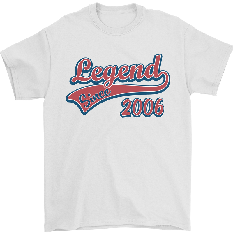 Legend Since 17th Birthday 2006 Mens T-Shirt 100% Cotton White