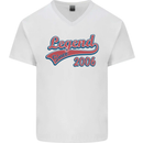 Legend Since 17th Birthday 2006 Mens V-Neck Cotton T-Shirt White