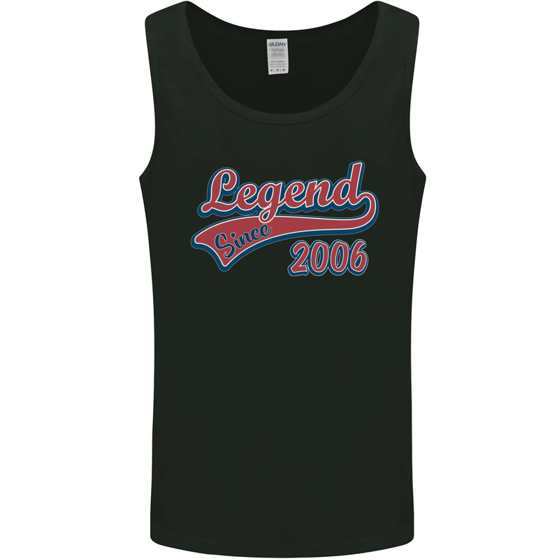 Legend Since 17th Birthday 2006 Mens Vest Tank Top Black