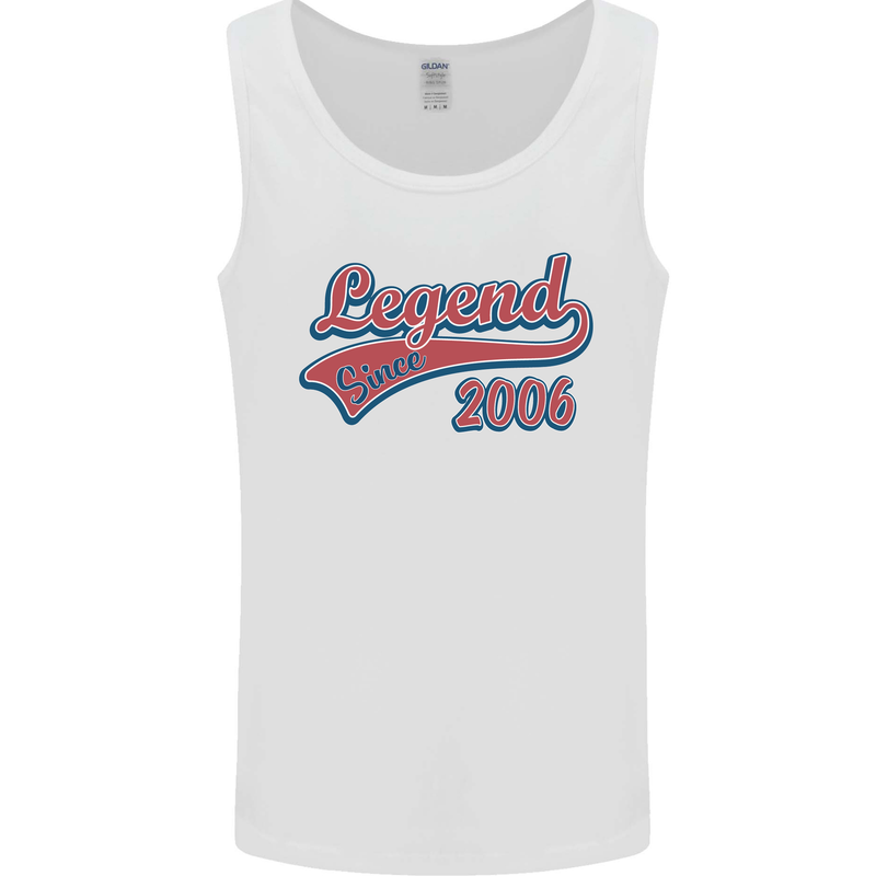 Legend Since 17th Birthday 2006 Mens Vest Tank Top White