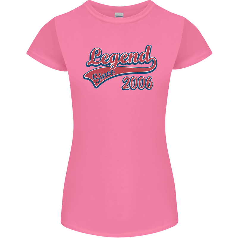 Legend Since 17th Birthday 2006 Womens Petite Cut T-Shirt Azalea