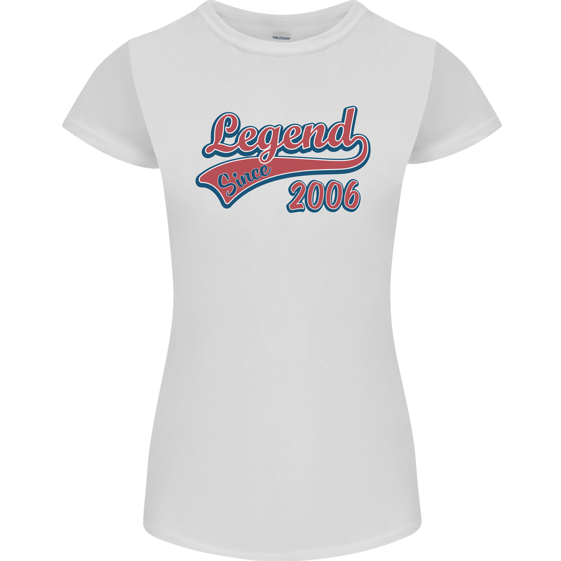 Legend Since 17th Birthday 2006 Womens Petite Cut T-Shirt White