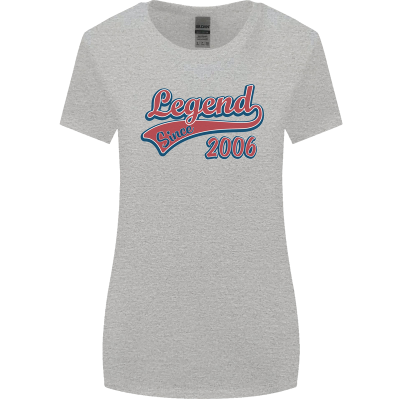 Legend Since 17th Birthday 2006 Womens Wider Cut T-Shirt Sports Grey