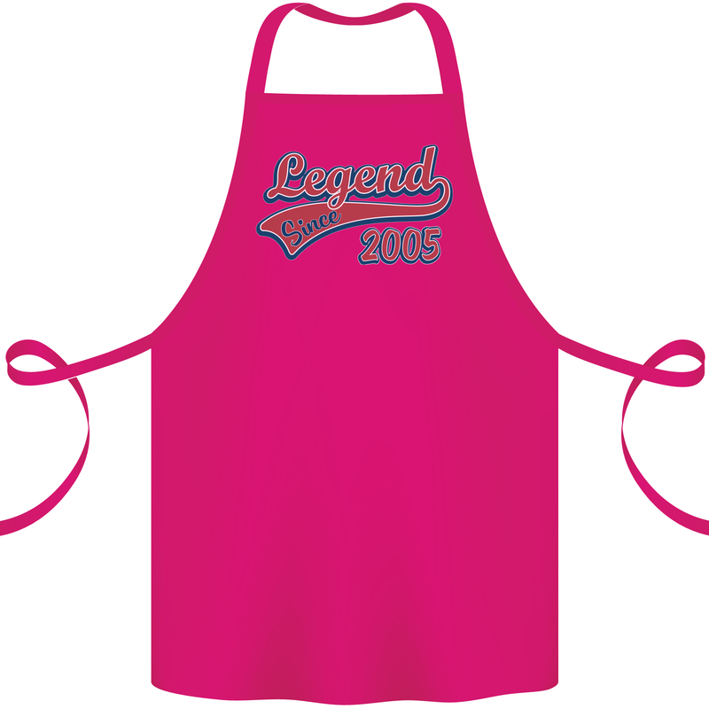 Legend Since 18th Birthday 2005 Cotton Apron 100% Organic Pink