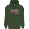 Legend Since 18th Birthday 2005 Mens 80% Cotton Hoodie Forest Green