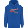 Legend Since 18th Birthday 2005 Mens 80% Cotton Hoodie Royal Blue